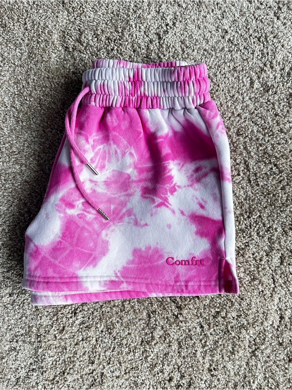 Like New Pink Tie-Dye Comfrt Shorts